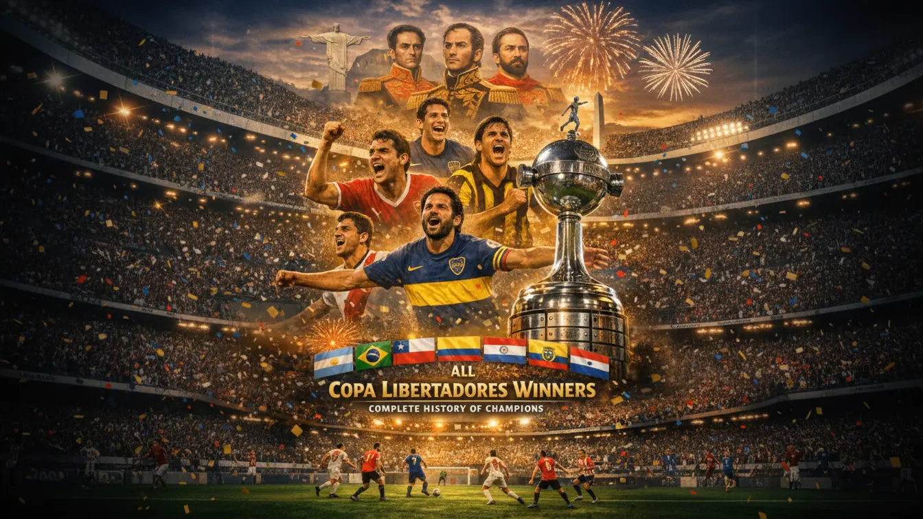 imagen del póster de todos los ganadores de la Copa Libertadores