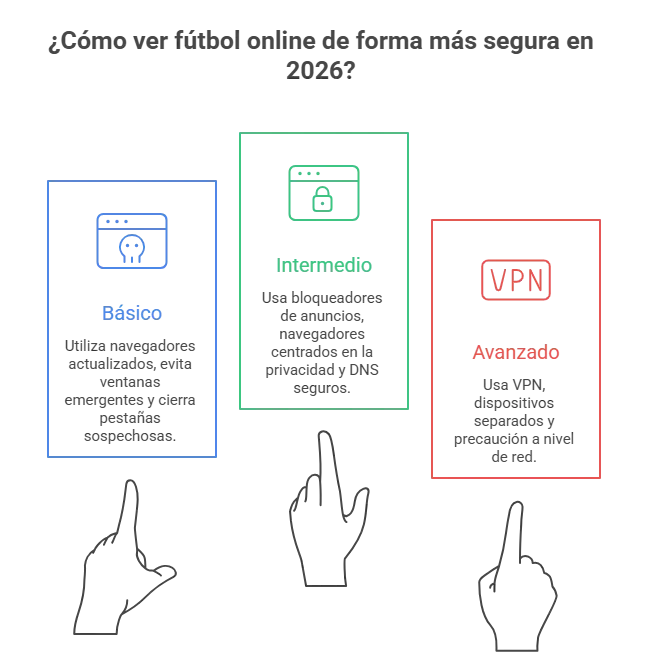 Infografía ¿Cómo ver fútbol online de forma más segura en 2026