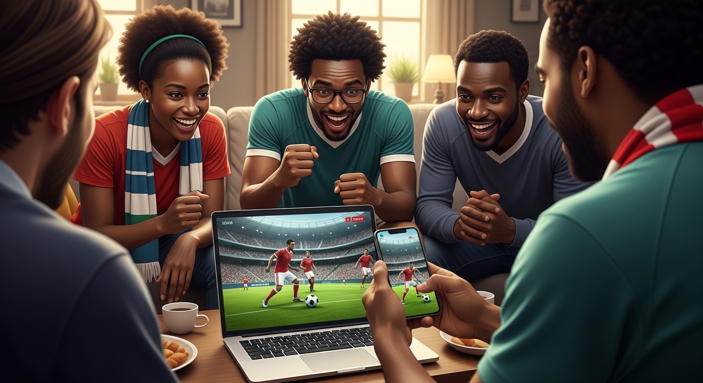 Imagen de cómo los hispanohablantes ven fútbol online gratis.