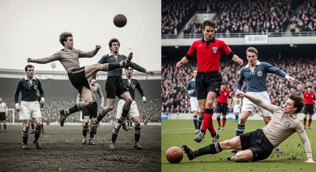 Imagen comparativa dividida en dos mitades