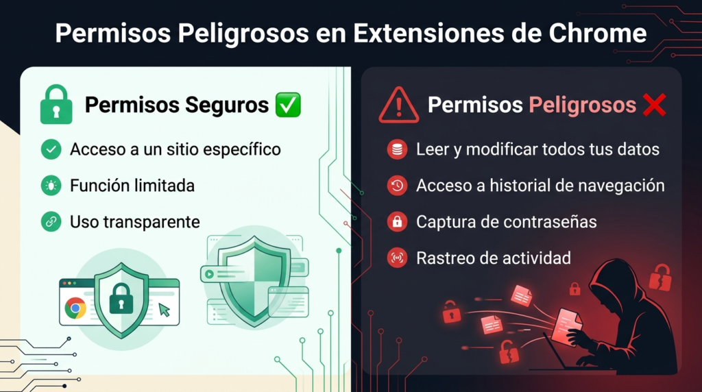 infografia para Permisos Excesivos Indican Malware