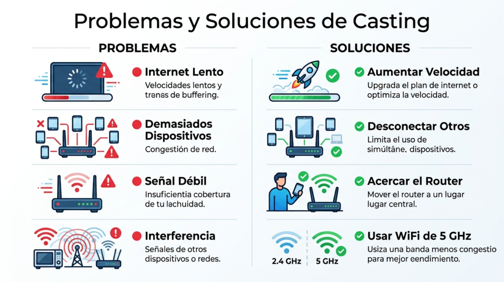 infografia para Problemas de Casting y Soluciones