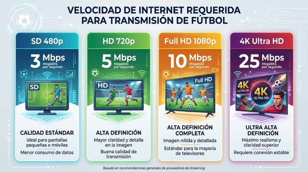 Qué Velocidad de Internet Necesitas para Ver Fútbol en HD 2 imagen para Qué Velocidad de Internet Necesitas para Ver Fútbol en HD